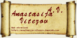 Anastasija Vitezov vizit kartica